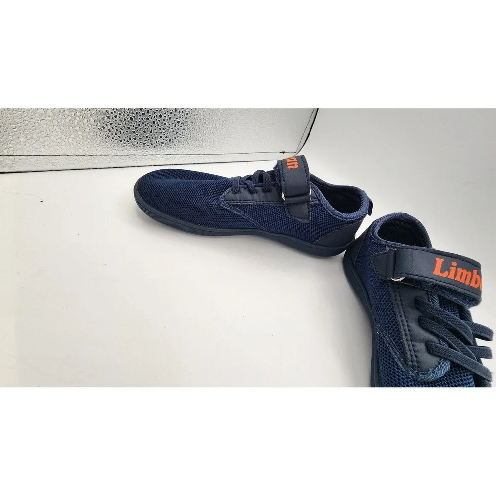 Limberun Kids Barefoot Shoes Navy Blue Mesh Wide Toe Box Sneakers Size EU 34